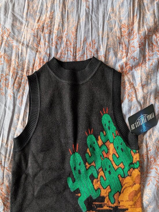 Blackmilk Tops - Black Milk Final Fantasy Square Enix knit crop top